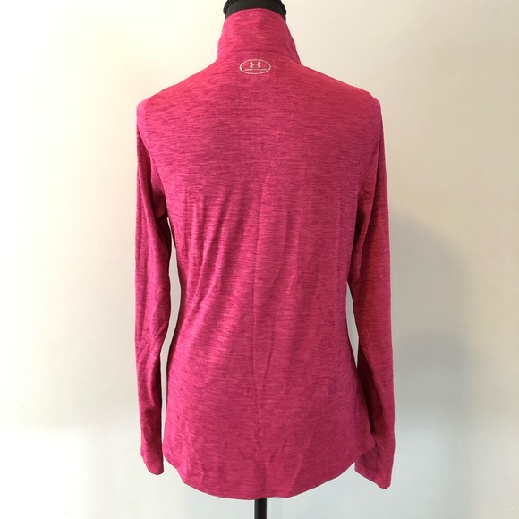 Women's Under Armour Fuchsia Pink 1/4 Zip Long sleeve Pull-over size M - Picture 5 of 11
